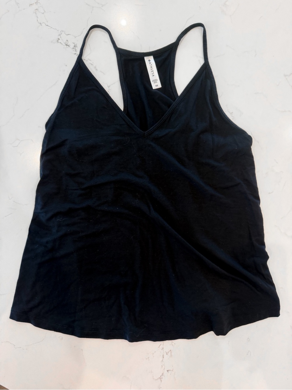 Athleta Black V-Neck Racerback Tank